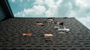missing shingles on a Michigan roof